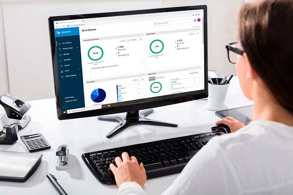 Woman Using BEACON SaaS