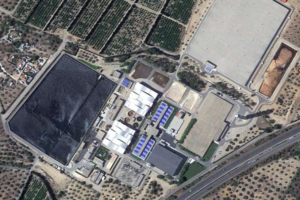 Aerial view of the Ampolla Drinking Water Treatment Plant (DWTP)