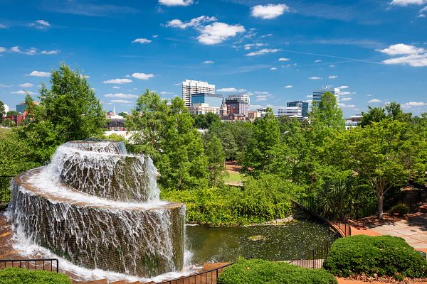 Finlay Park Fountain in Columbia, South Carolina.