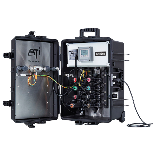 Portable water quality monitoring and control system (SiteBox)