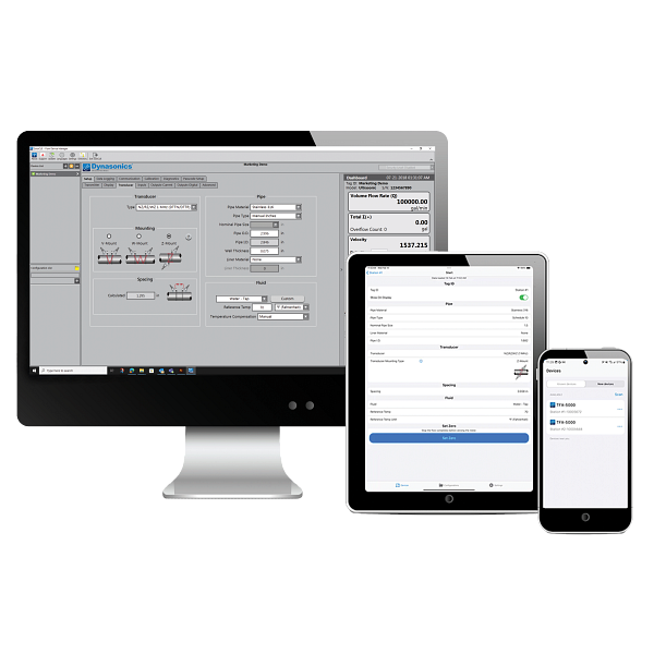 SoloCUE® Flow Device Manager app on tablet and smart phone